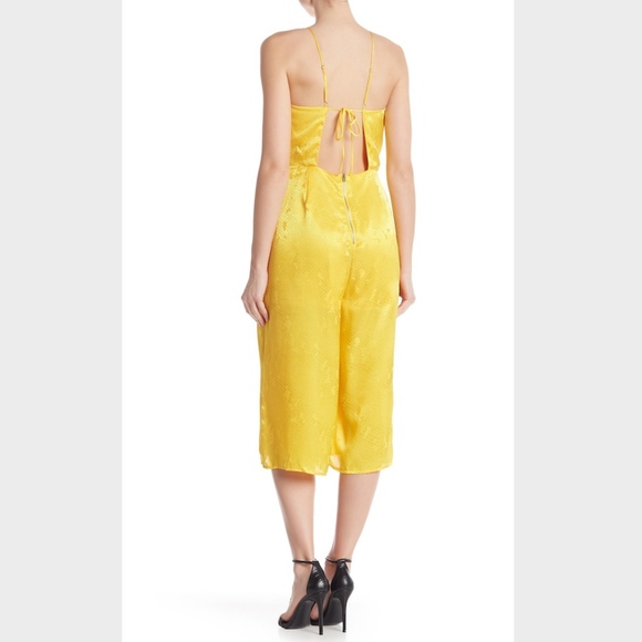 Material Girl Juniors Jumpsuit Lemon Chrome - Picture 2 of 5